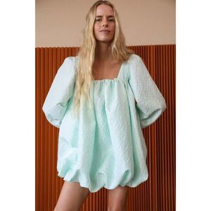 JULIETTE FABBRICAIT BALLOON DRESS - SEAFOAM BROCADE size 1 or Small